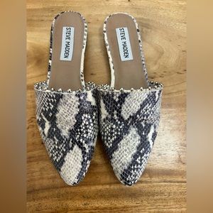 Steve Madden Snake Print Mules